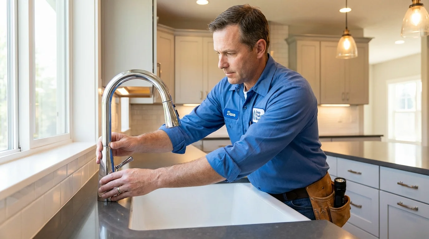 Kitchen faucet installation by Johns Plumbing LLC in Cedartown